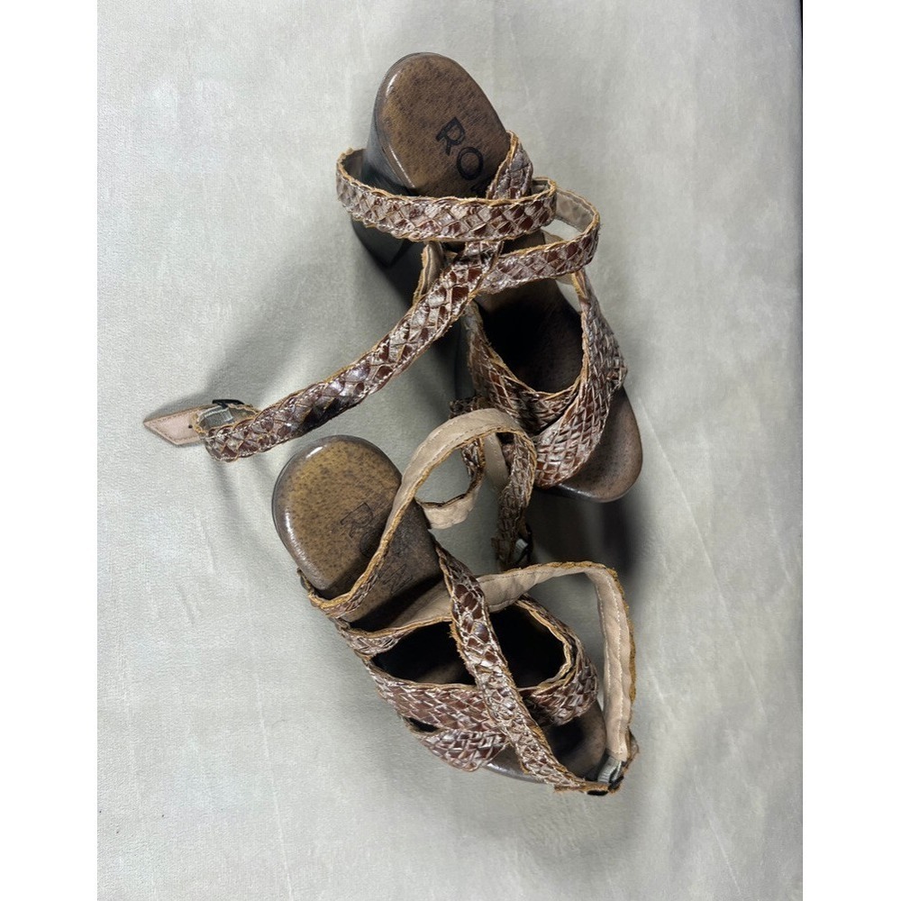 BKE Roan Lynlee 7.5 High Heel Sandal Double Braided Cross Strap The Buckle‎